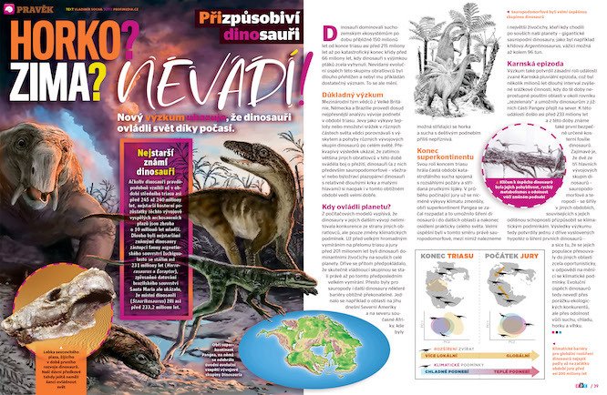 Dinosauři se přizpůsobili horku i zimě