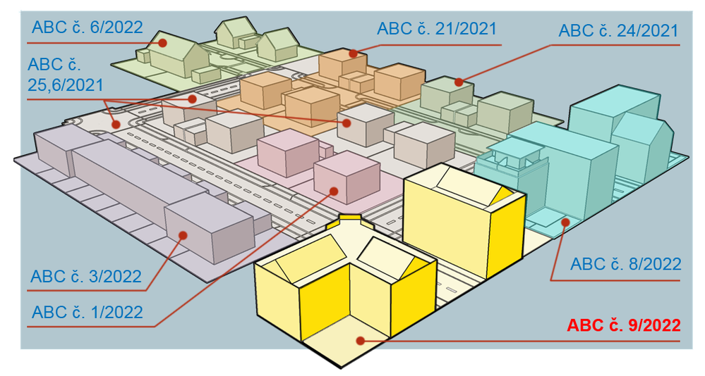 Návod na slepení pokračování papírového modelu miniboxu sídliště Janov v časopisu ABC 9/2022
