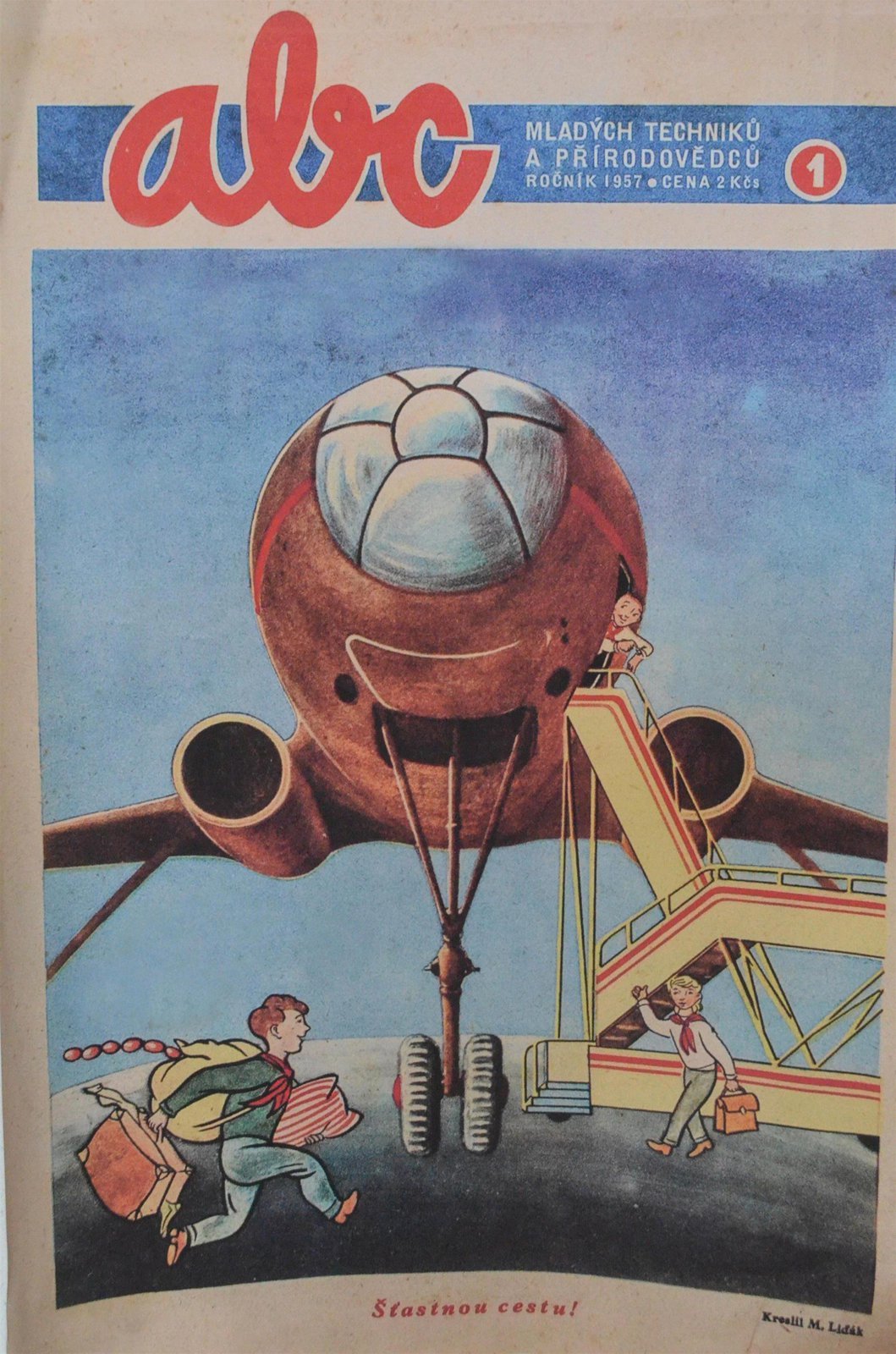 1957 Titulní stránka prvního vydání časopisu ABC. 