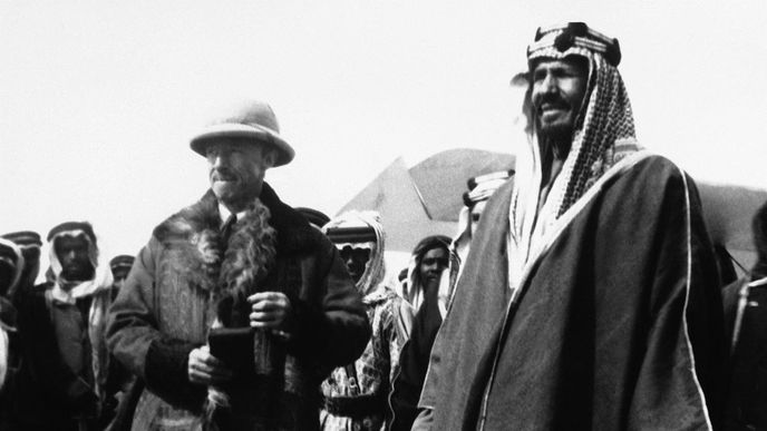 Saudský král Abd al-Azíz Ibn Saúd v roce 1930