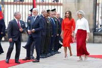 Pavlovi na Hradě přivítali jordánské monarchy: Bývalý válečník a kráska z Applu
