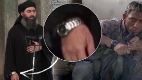 Šéf teroristů Abú Bakr Bagdádí nosí dost možná stejné hodinky jako James Bond.