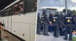 Kodaňští chuligáni napadli autobus příznivců Sparty!