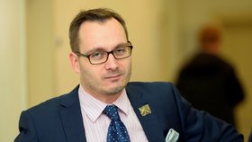 Adam B. Bartoš u soudu kvůli extremistickým výrokům (14. prosince 2017)