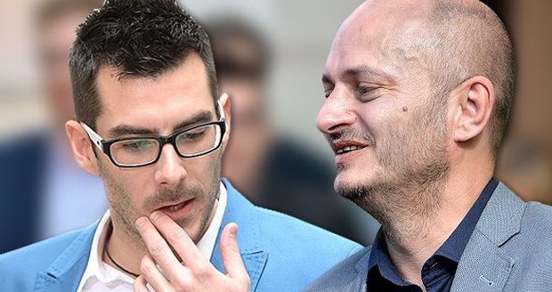 Poslanec Petr Adam a šéf Bloku proti islámu Martin Konvička.