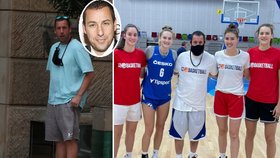 Adam Sandler je v Praze! Hvězdnou návštěvou poctil i basketbalistky