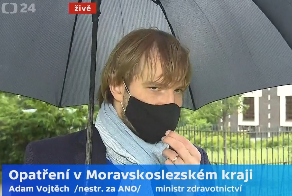 Uvolňování v Česku: Adam Vojtěch (za ANO) oznámil, že nebude platit v plné míře pro Karvinsko (24.5.2020)