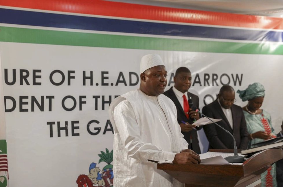 Nový prezident Gambie Adama Barrow