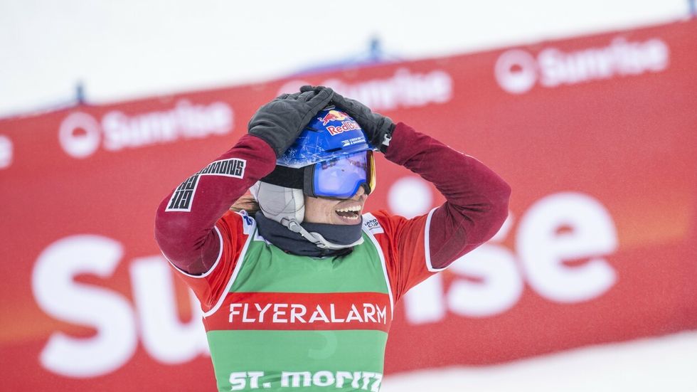 Eva měla po vyhraném závodě ve Svatém Mořici obrovskou radost