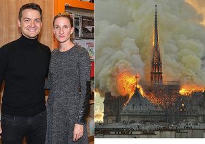 Manžel Adely Banášové Viktor Vincze znehodnotil shořelou katedrálu Notre-Dame v Paříži.