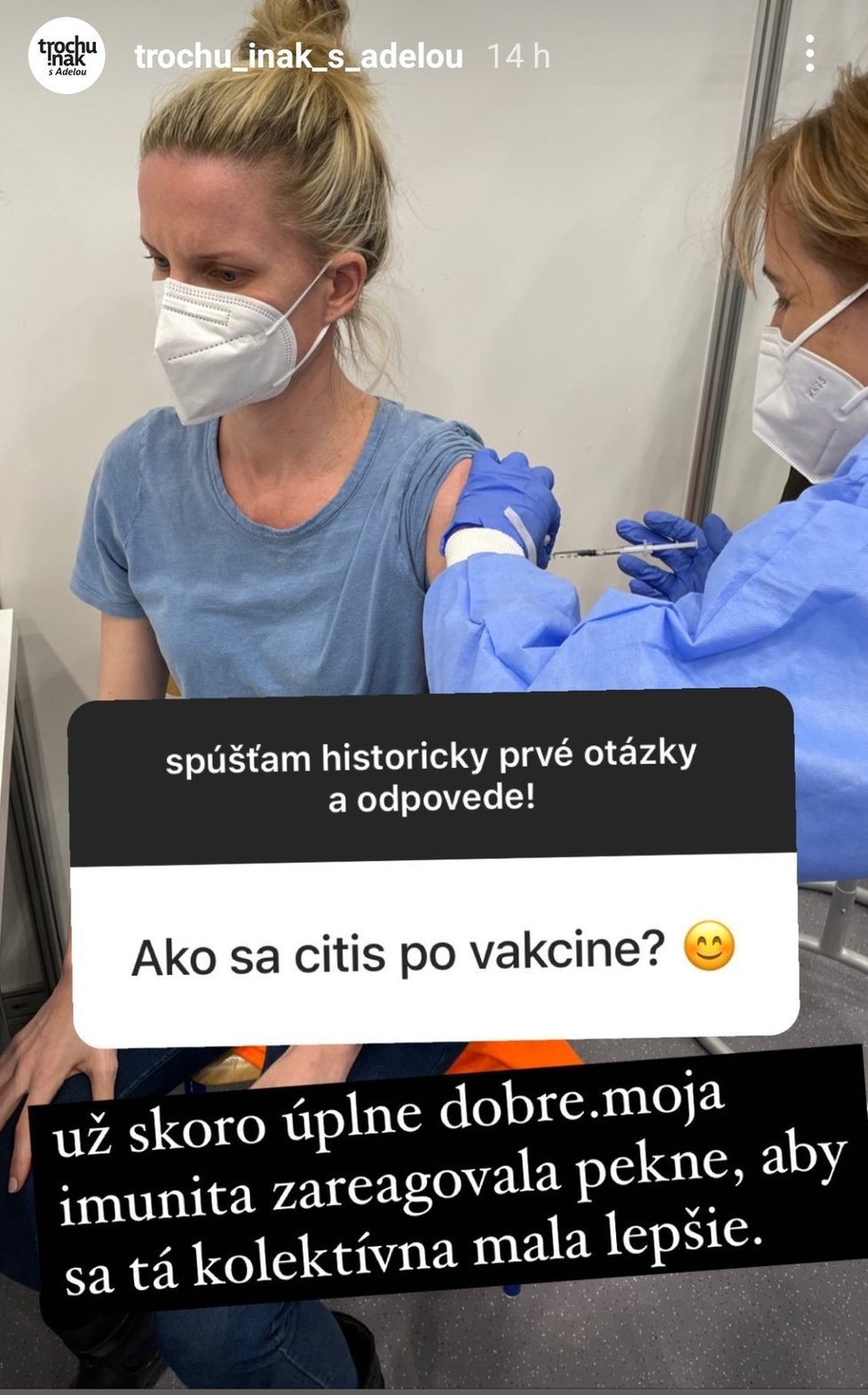 Adela Vinczeová se nechala naočkovat proti covidu