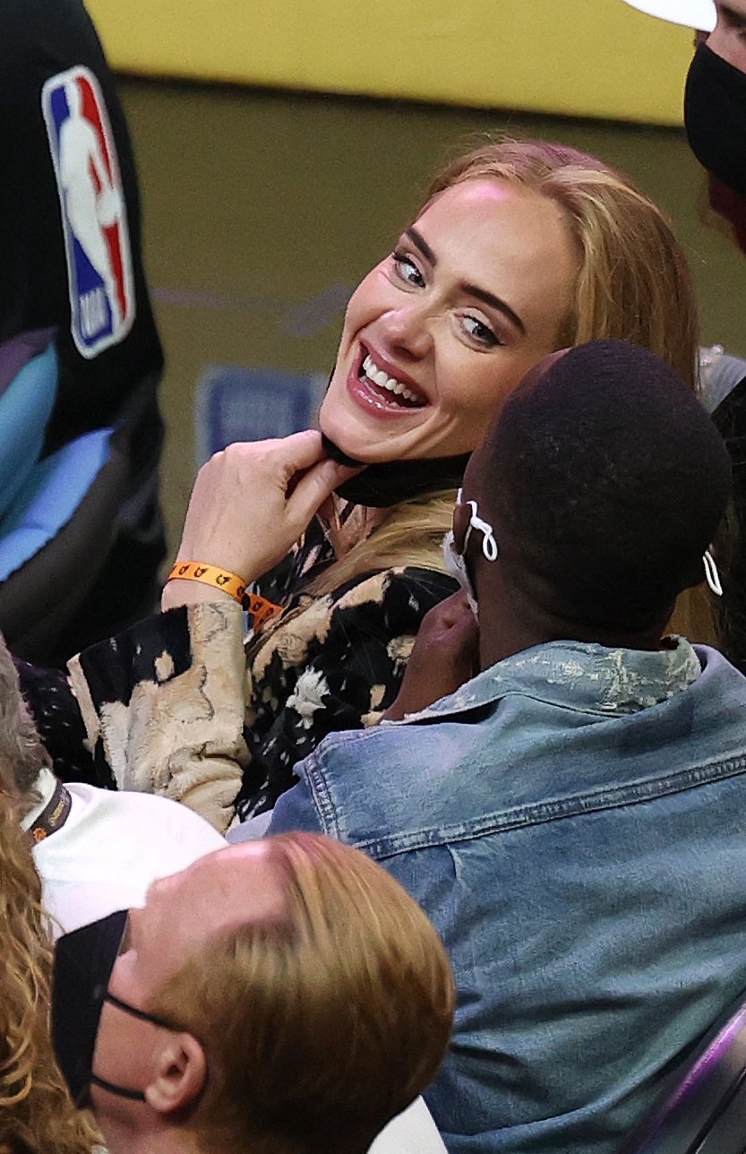 Adele na zápase NBA.