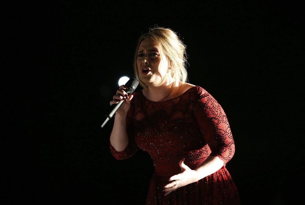 Adele se musela během zpěvu vypořádávat s problémy se zvukem.