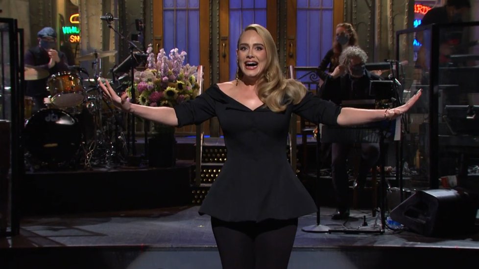 Zpěvačka Adele v shot Saturday Night Live