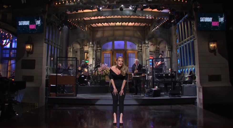 Zpěvačka Adele v shot Saturday Night Live