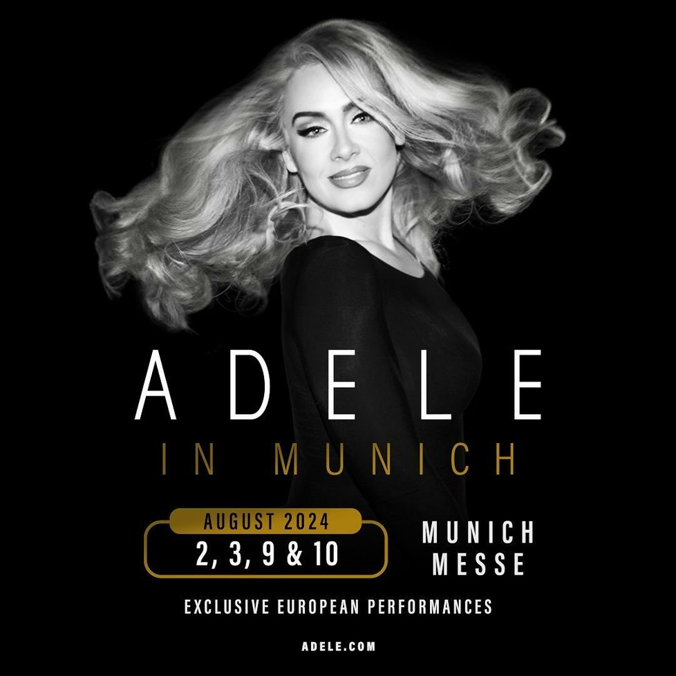 Adele chystá čtyři koncerty v Mnichově