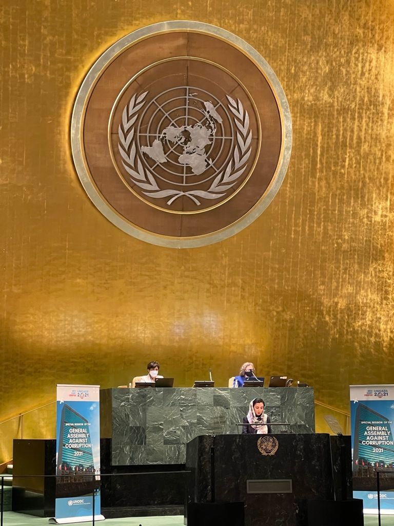 Ádila Rázová coby velvyslankyně při OSN.