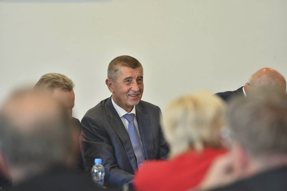 Premiér Andrej Babiš (ANO) s vládou v demisi na návštěvě Ústeckého kraje (14.5 2018)