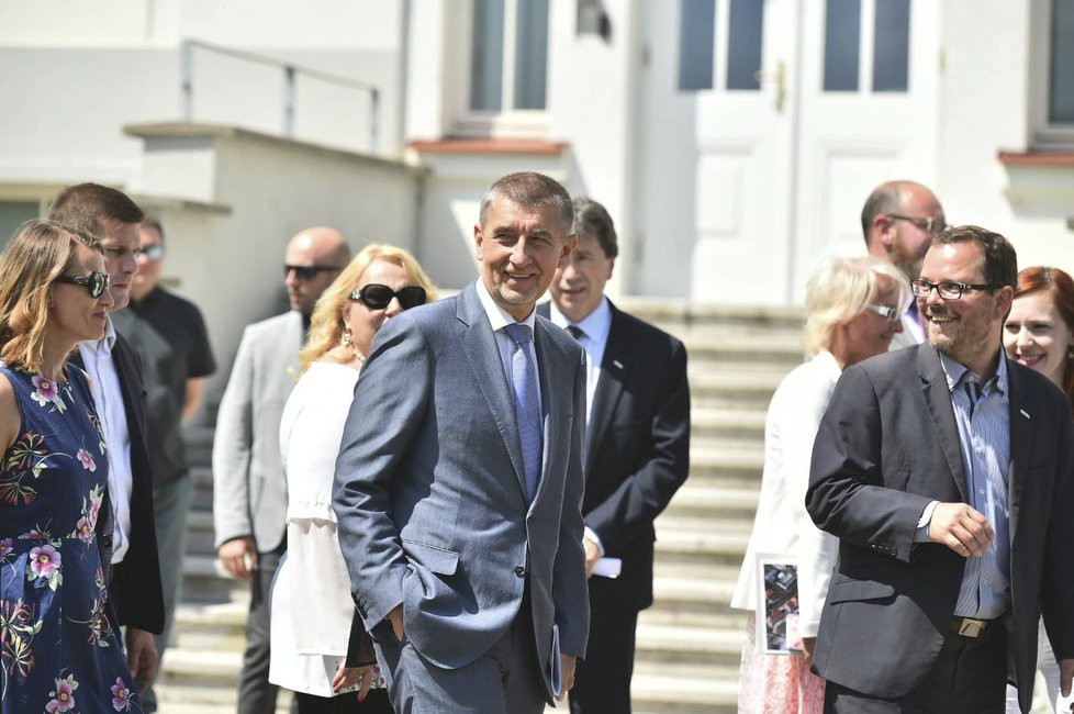 Premiér Andrej Babiš (ANO) s vládou v demisi na návštěvě Ústeckého kraje (14. 5. 2018)