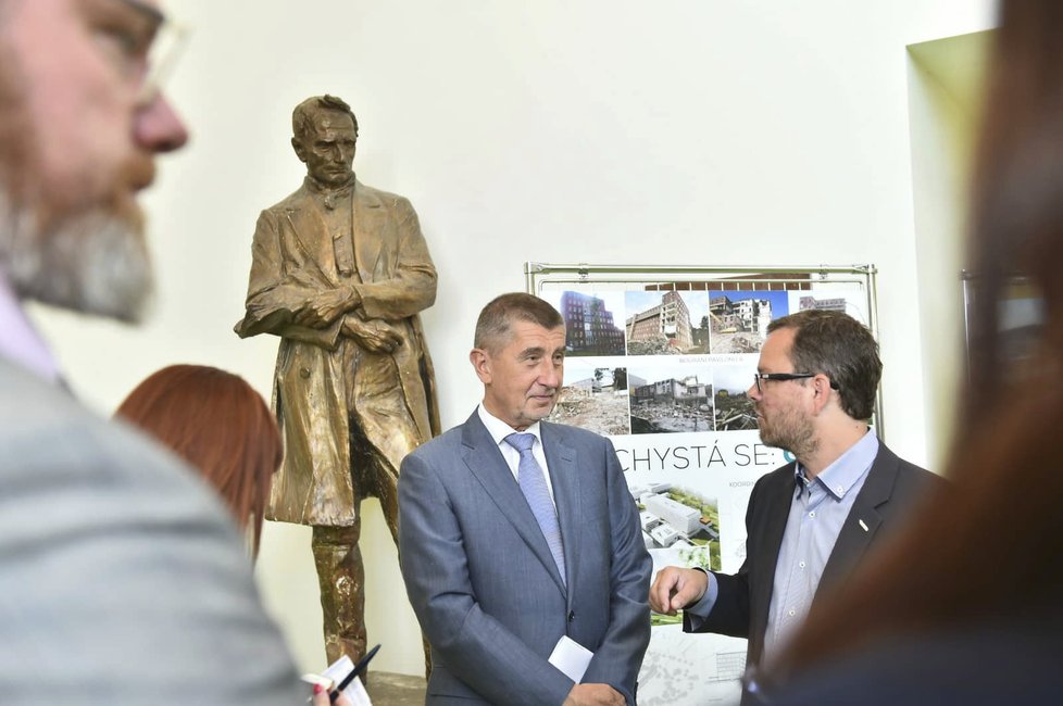 Premiér Andrej Babiš (ANO) s vládou v demisi na návštěvě Ústeckého kraje (14.5 2018)