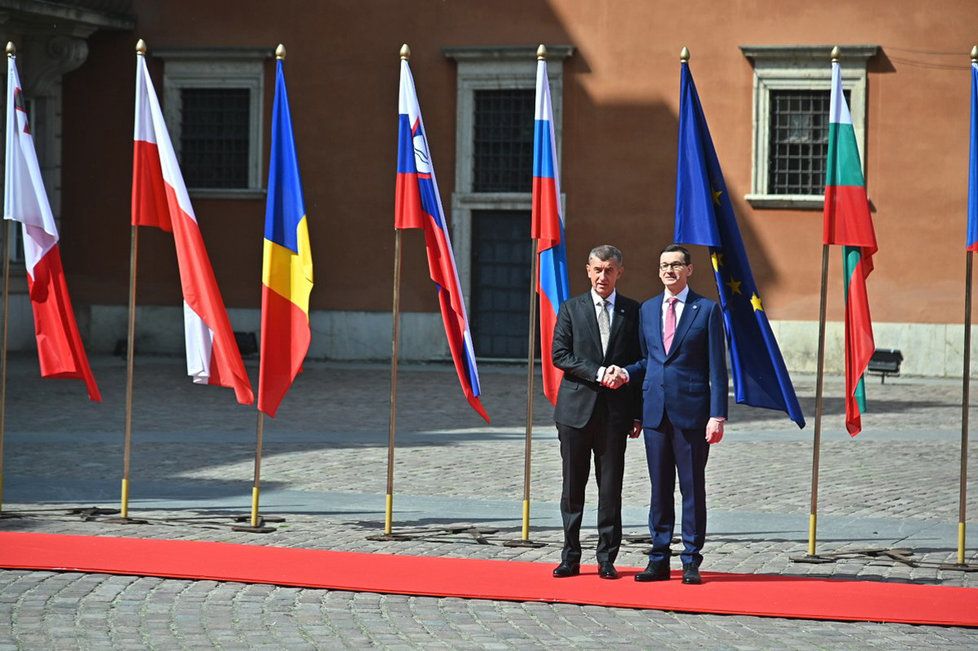 Premiér Andrej Babiš (ANO) na jednání zemí v Polsku, které stejně jako Česko vstoupily v posledních letech do EU (1.5 2019)