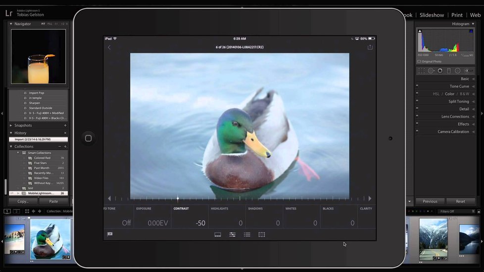 Adobe Lightroom je jednou z jediných plnohodnotných platforem na iPadu.