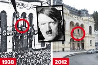 Hitler v Čechách: Řečnil z balkónku a jeho stoupenci šíleli