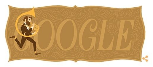 Google věnoval Adolphu Saxovi Doodle logo.
