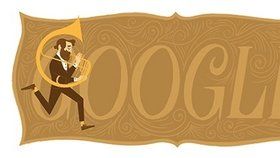 Vynálezce saxofonu Adolphe Sax se narodil před 201 lety, Google mu věnoval Doodle