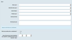 Pro zahájení řešení sporu musíte vyplnit krátký online formulář.