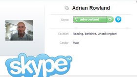 Adrian Rowland spáchal sebevraždu, když si telefonoval se svou milenkou přes Skype