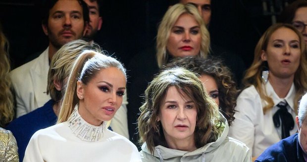 Modelka Adriana Sklenaříková a herečka Valerie Lemercierová