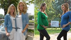 Adriana Sklenaříková si poměřovala těhotenské bříško se svou mladší sestrou.