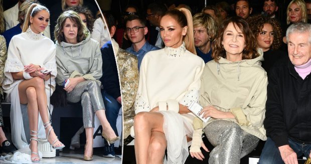 Adriana Sklenaříková předvedla na přehlídce Stephane Rollanda své úchvatné nohy.