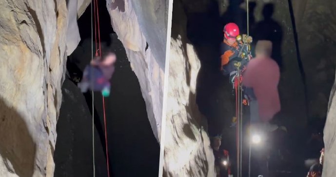 Hasiči v noci zachraňovali pětici lezců ze skalního útvaru Milenci.