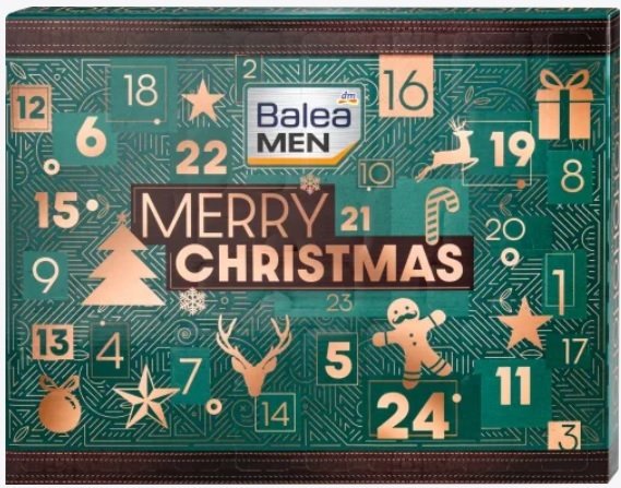 Adventní kalendář Merry Christmas, Balea, 399 Kč, koupíte v síti drogérií dm