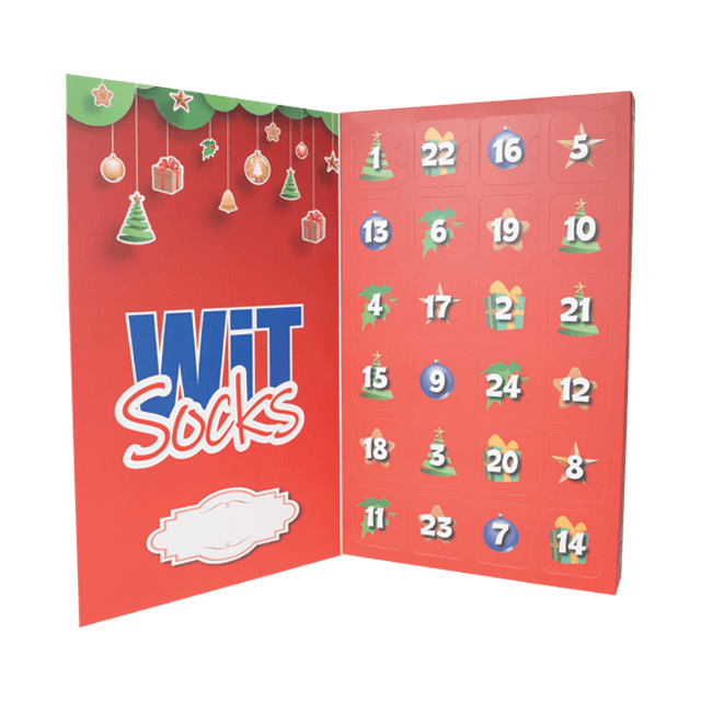 Adventní kalendář s ponožkami, 1499 Kč, koupíte na www.witsocks.cz