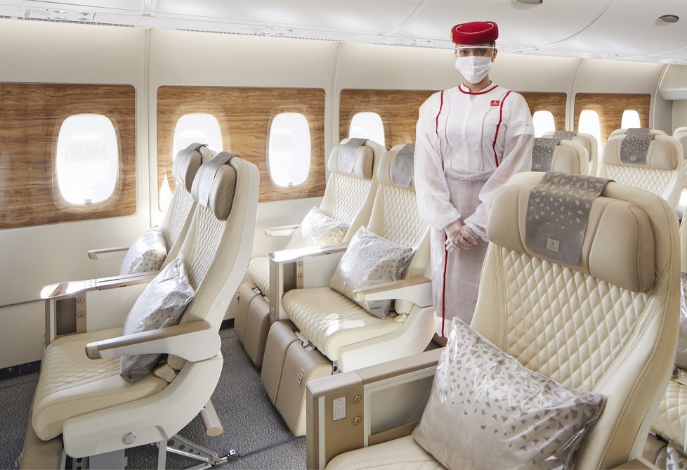 Emirates, premium economy.
