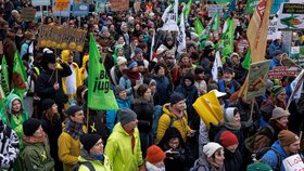 Demonstrace proti straně AfD v Německu (20. 1. 2024)