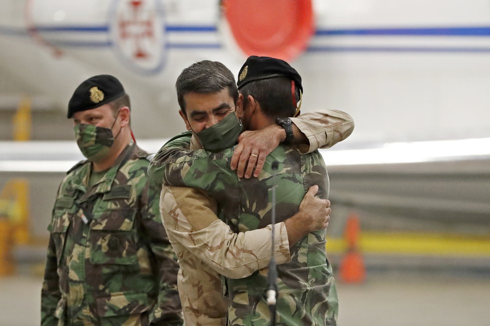 Vítání portugalských vojáků po evakuaci z Afghánistánu (28.8.2021)