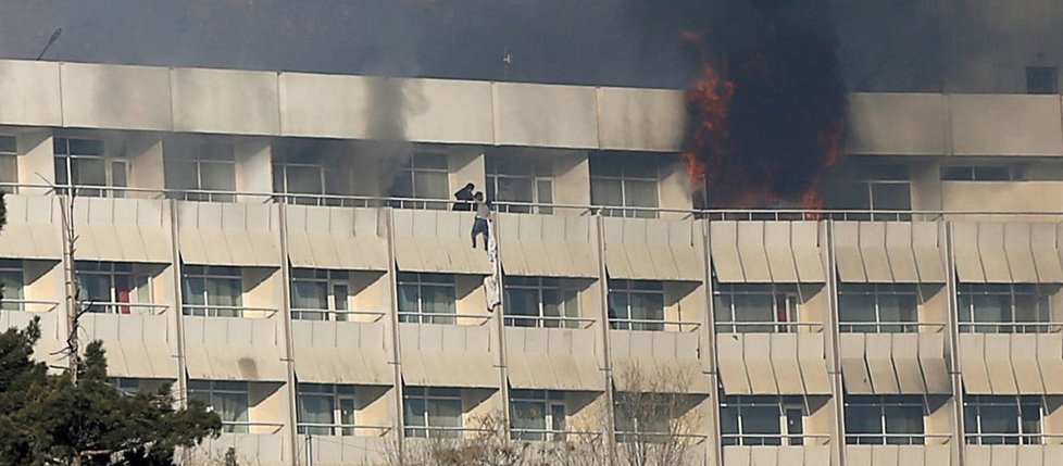 Teroristický útok na hotel Intercontinental v Kábulu.