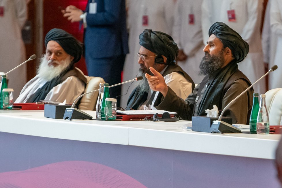 Veteráni v delegaci Tálibánu.