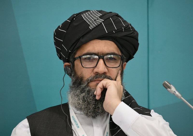 Lutfulláh Chajrchwá, náměstek ministra vyššího vzdělání Afghánistánu, na konferenci v Kazani (18. 5. 2023)