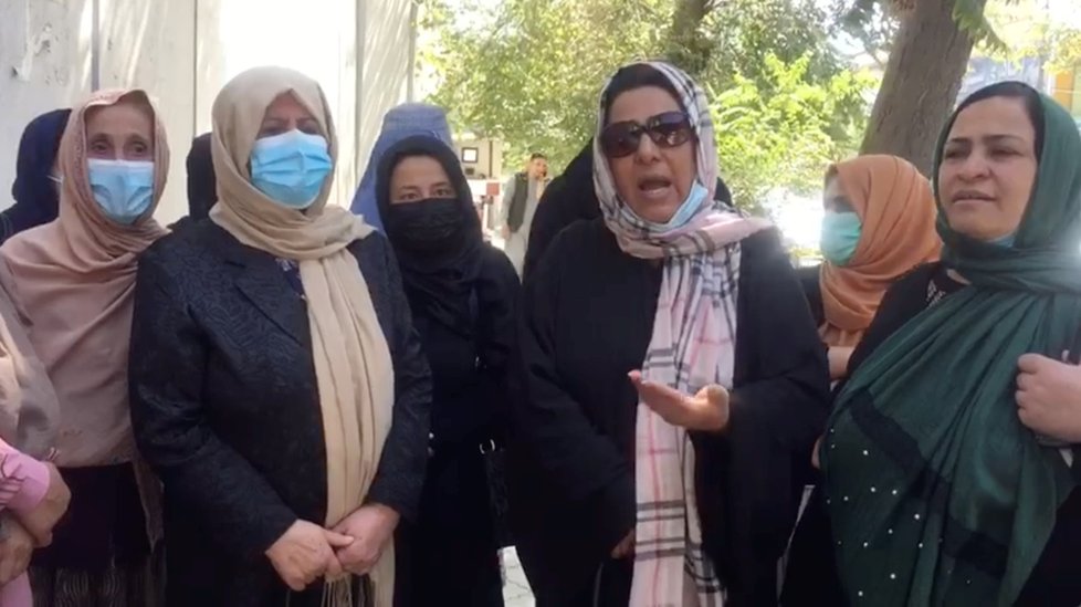 Protest afghánských žen v Kábulu
