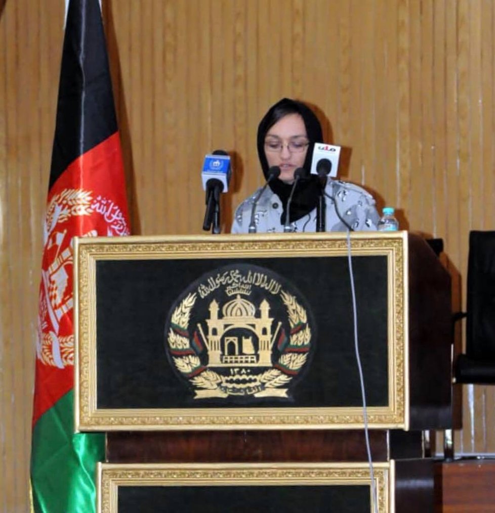 První a jediná starostka v Afghánistánu Zarifa Ghafari.
