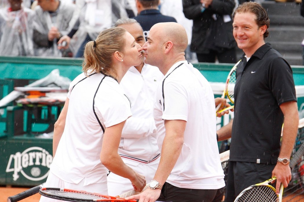 Slavný tenisový pár Steffi Grafová a Andre Agassi