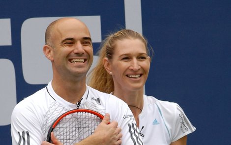 Andre Agassi se Steffi Grafovou byli hvězdami tenisového večera.