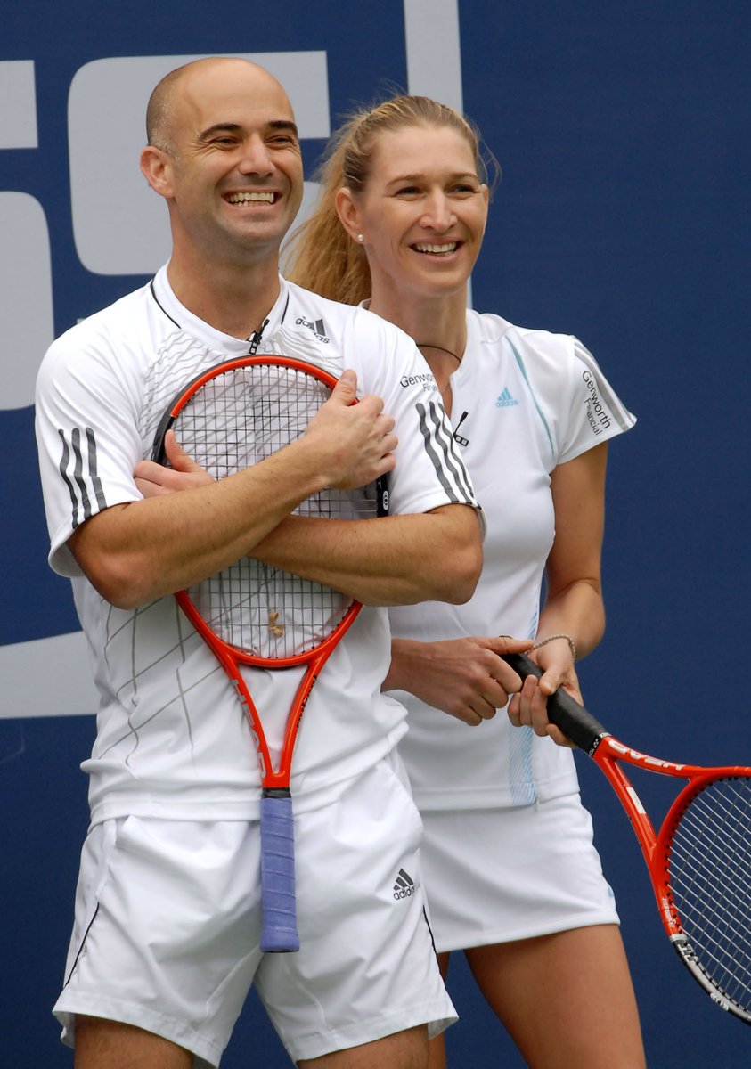 Andre Agassi se Steffi Grafovou byli hvězdami tenisového večera.