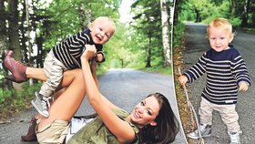 Kryšpín potěšil svoji maminku, když udělal během focení pro Blesk magazín své první krůčky