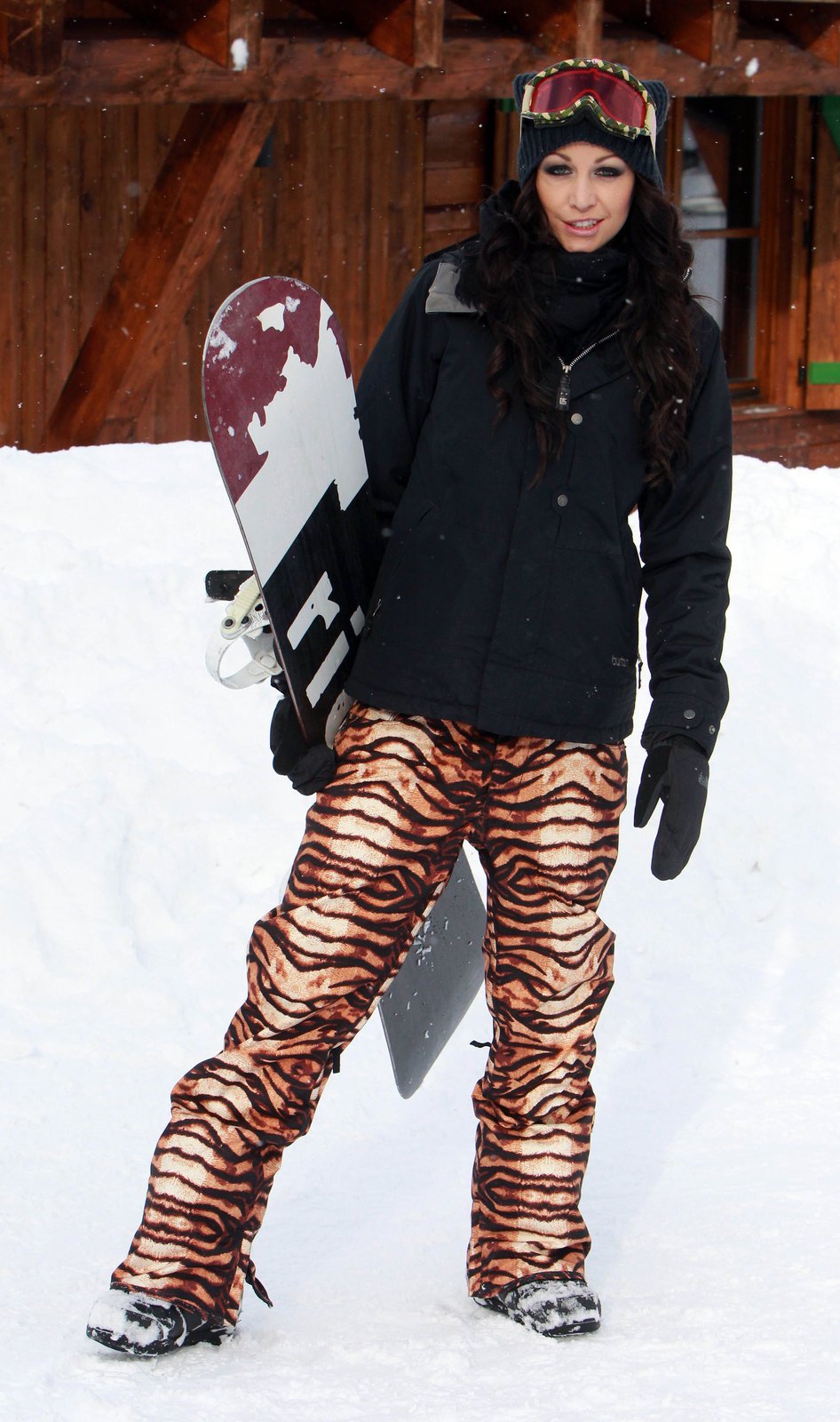 Agáta Hanychová závodila na snowboardu.